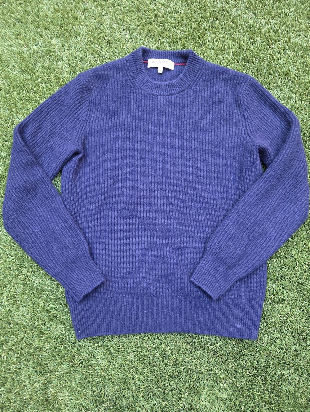 Alex Mill - Mens Cashmere Fisherman Sweater - Navy - Small